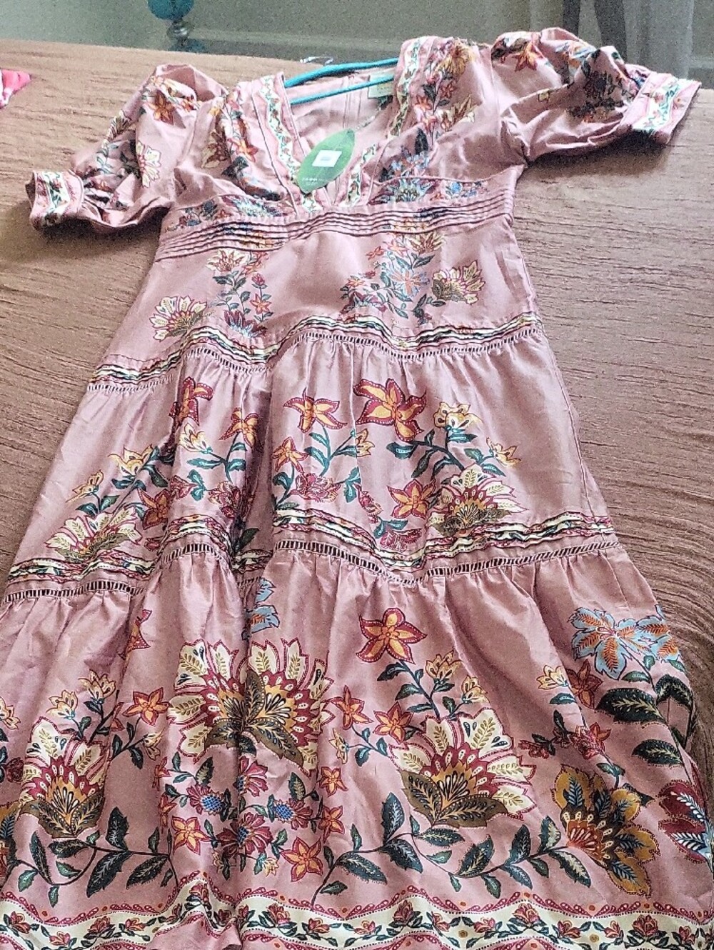 FARM Rio Pink Embroidered Floral Maxi Dress - Picture 9 of 11